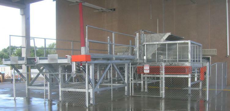 Cage Unloading System at loading dock